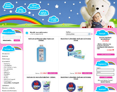 Przyk�adowy wygl�d sklepu BASIC (SklepBambino.pl)