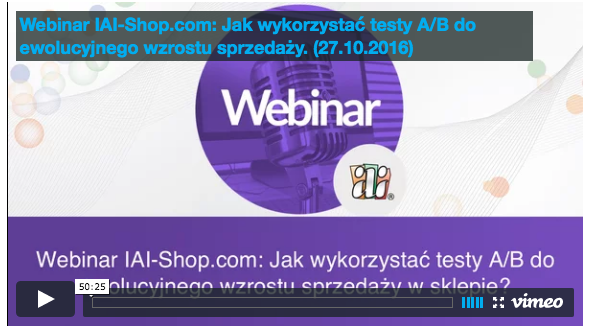 IAI Webinar, Testy AB