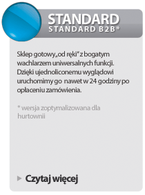 Wersja STANDARD - funkcjonalny sklep internetowy IAI-Shop.com od ręki