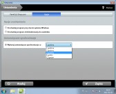 Opcje dodatkowe - możliwe jest zdefiniowanie typu uruchamiania i określenie co ile godzin program ma przeprowadzać automatyczną synchronizację.