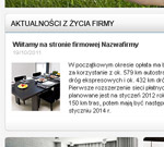 Strefa CMS strony głównej katalogu - Przygotujesz ją wedle własnych potrzeb korzystając ze stref bannerowych, mechanizmu aktualności, bądź wstawiając własny kod HTML i formatowany tekst