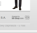 Nietypowy button IAI-Shop.com w stopce - możliwe do osiągnięcia po włączeniu usługi White-Label