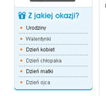 Podwójne menu w lewej kolumnie - dwa niezależne menu pozwalają na budowanie dodatkowego podziału towarów na przykład ze względu na okazję