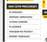 STANDARD Narzędzia - dodatkowe dedykowane menu w lewej kolumnie