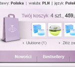 STANDARD Kosmetyki i perfumy - koszyk wyświetlający miniatury towarów