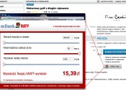 Kalkulator otwiera się w dodatkowym oknie - klient ma możliwość symulacji różnych scenariuszy spłaty bez wychodzenia ze strony sklepu