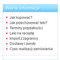 STANDARD Apteka - dodatkowe menu do dowolnego wykorzystania dla towarów lub artykułów informacyjnych