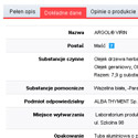 STANDARD Apteka - opis słownikowy to dobre narzędzie do rozpisania podstawowych informacji z ulotki leku