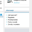 Boksy hotspot w bocznych menu - bestsellery, artykuły informacyjne, promocje, dane kontaktowe...