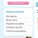 Dwa menu wyboru towarów - pozwalają zaproponować dwa sposoby dotarcia do poszukiwanego towaru