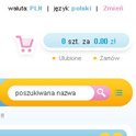 Najważniejsze elementy stałe w nagłowku - koszyk, zarządzanie kontem klienta, wybór języka, wyszukiwanie